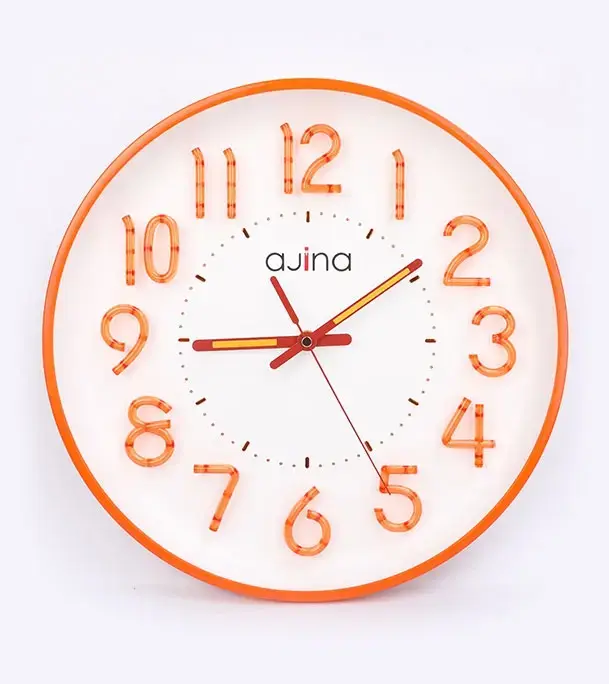 Picture of Ajina Maple Digit Round Wall Clock - Orange