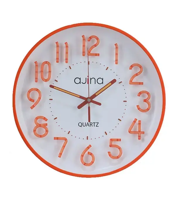 Picture of Ajina Maple Digit Round Wall Clock - Orange