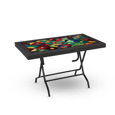 Picture of Caino Dinner Table 6 Seat S/L Print Nexus-Black