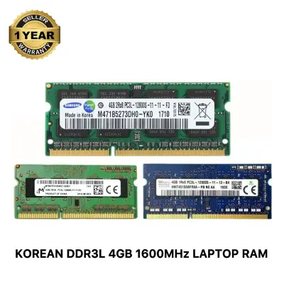 Picture of Samsung Micron Hynix 4GB DDR3L 1600MHz PC3L-12800s CL11 204Pin SO-DIMM Laptop Ram 