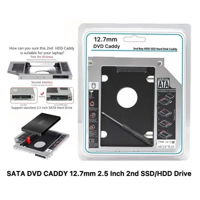 Picture of Universal SATA 12.7mm Caddy, 2nd SSD or Hard Disk Drive Caddy for CD/DVD Drive Slot (Add Second 2.5" SATA HDD/SSD to Your Laptop) Support All Brand Laptop (2TB)