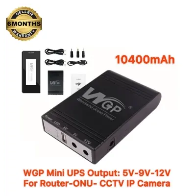 Picture of WGP Mini UPS 10400mAh For Router, ONU, CC Camera, WIFI IP Camera Output-5Volt, 9Volt, 12Volt 