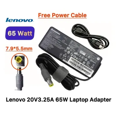 Picture of Lenovo Laptop Adapter For Lenovo T430 T410 SL410 X200 E420 E430 E520 E530 L410 L510 Series (20V-3.25A 65W 7.9*5.5mm) 