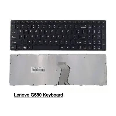 Picture of Laptop Keyboard For LENOV0 G580 Z580A G585 Z585 G590 Us Black Laptop Keyboard (Black)