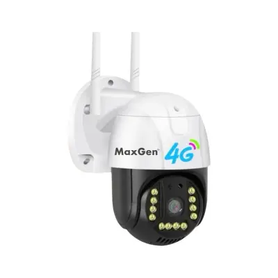 Picture of MaxGen V380 PRO C15X-4G SIM Supported WIFI IP Camera 3MP Waterproof Outdoor Color Night Vision AUTO Tracking Two Way Alarm Live View PTZ Security Camera (Black)