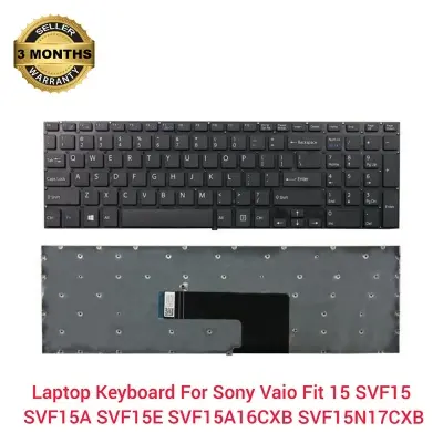 Picture of Laptop Keyboard For Sony Vaio Fit 15 SVF15 SVF15A SVF15E SVF15A16CXB SVF15N17CXB SVF152100C Series (Black)