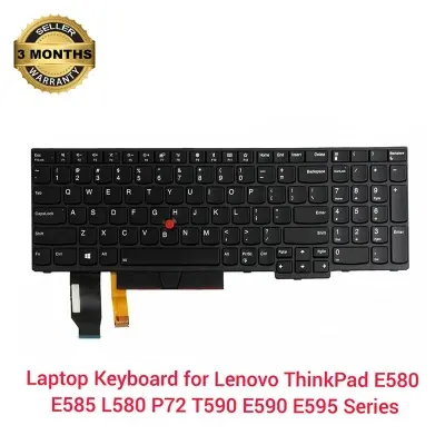 Picture of Laptop Keyboard For Lenovo_ ThinkPad E580 E585 L580 P72 T590 E590 E595 US Keyboard 01YP640 (Black)