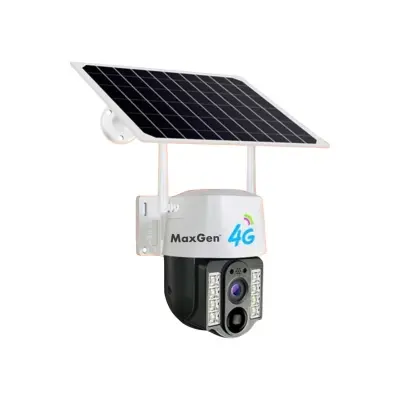 Picture of MaxGen V380 PRO VC3-4G 3MP Sim-Supported Solar Battery Backup PTZ IP Camera Wireless CCTV Security Camera, Waterproof, Two-Way Audio, Motion Detection (Multicolor)