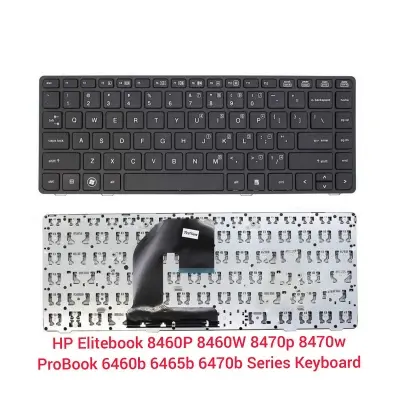 Picture of Hp Laptop Keyboard For Hp Elitebook 8460P, 8460W ,8470P ,8470W,6460B,6470B Series - Keyboard (Black)