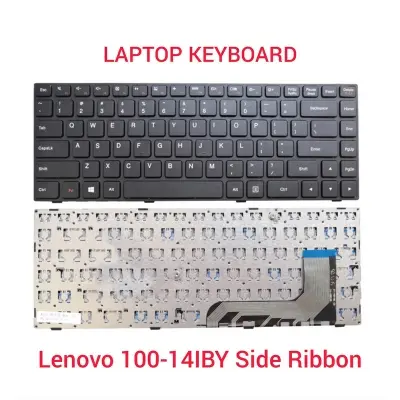 Picture of Laptop Keyboard For Lenovo_ Ideapad 100-14IBY Keyboard US Black Frame (Black)