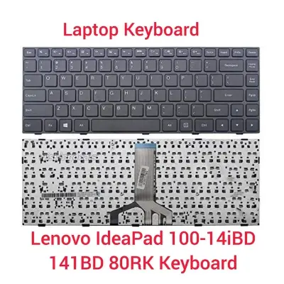 Picture of Laptop Keyboard For Lenovo_ IdeaPad 100-14 100-14iBD 141BD 80RK Series (Black)