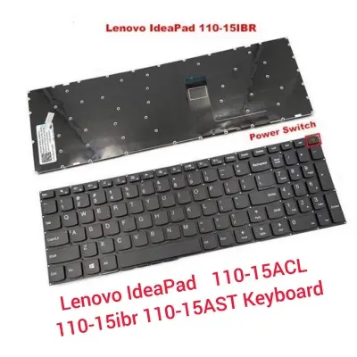 Picture of Laptop Keyboard For Lenovo_ IdeaPad 1110-15ACL 110-15ibr 110-15AST 310-15ABR Keyboard US (Black)