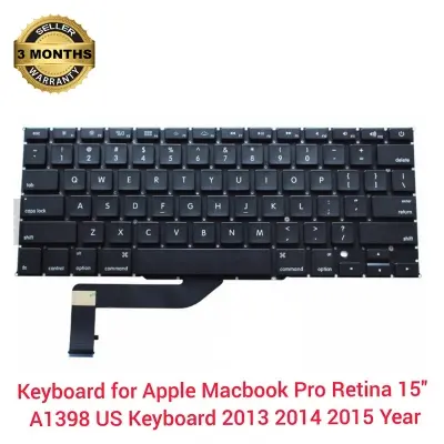Picture of Laptop Keyboard For Apple Macbook Pro Retina 15'' A1398 US Keyboard 2013 2014 2015 Year (Black)