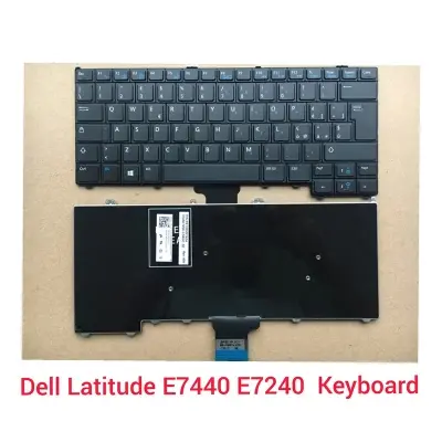 Picture of Laptop Keyboard For DeII Latitude E7440 E7420 E7240 US Notebook Keyboard (Black)