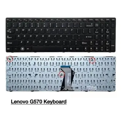 Picture of Laptop Keyboard For Lenovo_ G570 G575 G570G G575GX SERIES US (Black)