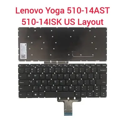 Picture of Laptop Keyboard For Lenovo_ Yoga 510-14AST 510-14IKB 510-14ISK US Layout (Black)