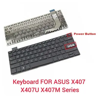 Picture of Asus Laptop Keyboard For Asus Vivobook X407 X407M X407MA X407U X407UA A407 Keyboard US Black No Frame - Keyboard - Keyboard - Keyboard (Black)
