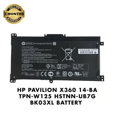Picture of Laptop battery For BK03XL Compatible with HP Pavilion x360 Converitble PC 14 14m 14M-BA 14m-ba013dx 14-BA102TU Series Notebook HSTNN-UB7G TPN-W125 916366-541 916811-85 