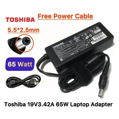 Picture of TOSHIBA Laptop Adapter For Toshiba Satellite C55 C655 C850 C50 L755 C855 L655 L745 P50 C855D C55D S55 C650 C660 C655 C50 C55 Toshiba Portege Z30 Z930 Z830 Series (65W 19V-3.42A) 