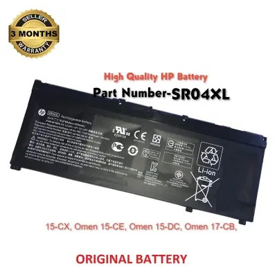 Picture of Laptop battery For HP PAVILION SR04XL, SR03XL 15-CX L08855-855 L08934-1B1 Notebook  SR03XL Battery for Hp Pavilion 15-cx0000 HSTNN-DB8Q L08934-2B1 SR03052XL HSTNN-DB8Q 