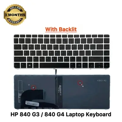 Picture of HP Laptop Keyboard For HP EliteBook 840 G3 840 G4 745 G3 745 G4 ZBook 14u G4 Series Laptop Keyboard (With Backlit) (Black,Black)