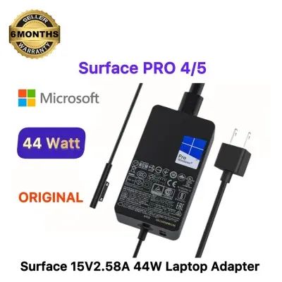 Picture of Laptop Adapter For Surface Pro 5/6 Model-1800 Power Adapter Charger (44W 15V-2.58A Magnetic Snap-in) (Black)