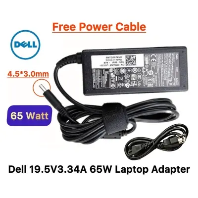 Picture of Dell Laptop Adapter For Dell Inspiron 14 5459 5455 15 7558 5558 5559 Series (19.5V-3.34A 65W 4.5mm*3.0mm) Ultra Slim Pin (Black)