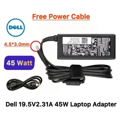Picture of Dell Laptop Adapter For Dell Inspiron 15 3551 3552 3558 3559 5551 5552 5555 5558 5559 5565 5567 5568 5578 7558 7568 7569 7579 Inspiron 11 13 14-3000 15-3000 Series (19.5V-2.31A 45W-4.5mm*3.0mm) (Black)