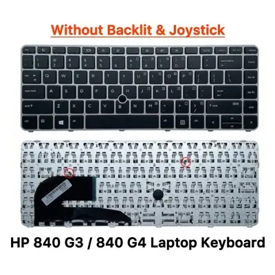 Picture of HP Laptop Keyboard For HP EliteBook 745 G3 840 G3 840 G4 745 G4 ZBook 14u G4 Series Laptop Keyboard With Pointer Hole (Black)