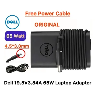 Picture of Dell Laptop Adapter For Dell Inspiron 14-5459 5455 3458 15-7558 5558 5559 5551 7359 11-3000 14-3000 15-3000 11/13/14/15 5000 series (19.5V-3.34A 65W-4.5mm*3.0mm) (Black)