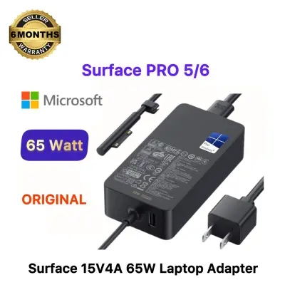 Picture of Laptop Adapter For Surface Pro 7/7, Plus/8/9/X & Laptop 3/4/5 Surface Pro 4 Model-A1706 Adapter Charger (65W 15V-4A Magnetic Snap-in) (Black)