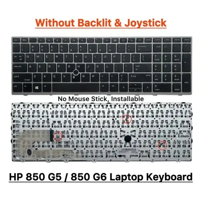 Picture of HP EliteBook 850 G5 850 G6, 855 G5 855 G6 755-G5 750-G5 ZBook 15U-G5,15u-G6 Series Laptop Keyboard (Black)