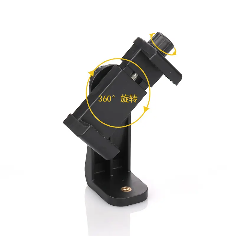 Picture of 360° Rotating Mobile Phone Holder Clip | Horizontal & Vertical Tripod Mount | Universal Smartphone Stand