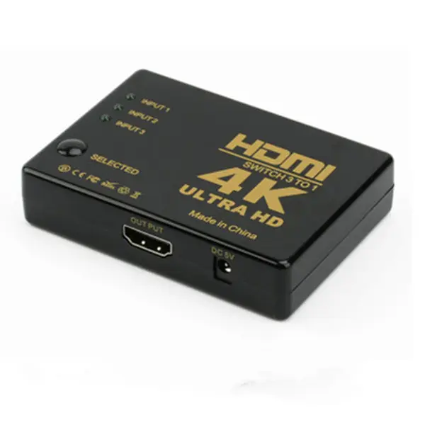 Picture of 4K HDMI Switch 3 In 1 Out with Remote Control – HD Video HDMI Switcher for TV, PC, PS4, Xbox