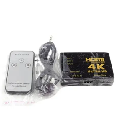 Picture of 4K HDMI Switch 3 In 1 Out with Remote Control – HD Video HDMI Switcher for TV, PC, PS4, Xbox