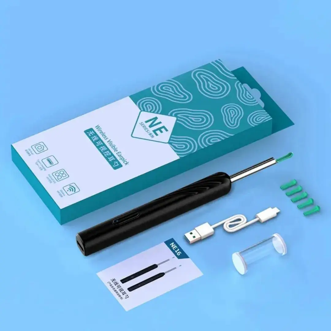 Picture of Smart Visual intelligent Ear Cleaner earpick NE series High Precision Ear Wax Removal beauty Tool with Camera LED Light Wireless Otoscope Smart Ear Cleaning Kit