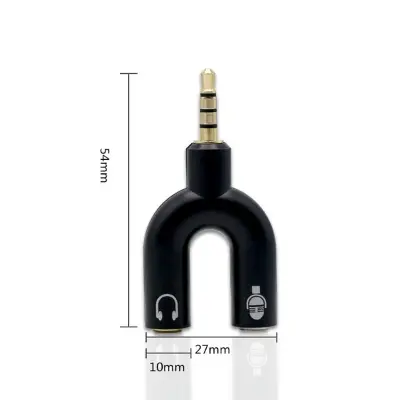 Picture of U-Shaped 3.5mm Audio Splitter Adapter – Headphone & Mic Converter