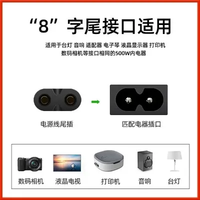 Picture of AC Power Cord Plug GB Plug Power Cable for Multiple devices Charging Fan Cable