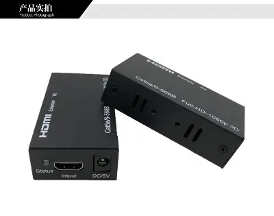 Picture of HDMI Extender 60m Over Cat6 RJ45 Cable 1080P HD Video Signal Booster Kit - HDMI RJ45 Extender