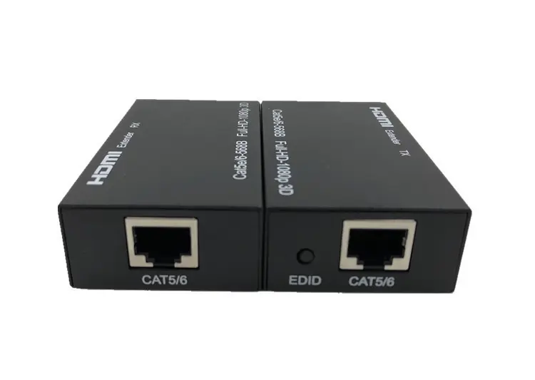 Picture of HDMI Extender 60m Over Cat6 RJ45 Cable 1080P HD Video Signal Booster Kit - HDMI RJ45 Extender