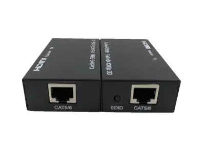Picture of HDMI Extender 60m Over Cat6 RJ45 Cable 1080P HD Video Signal Booster Kit - HDMI RJ45 Extender