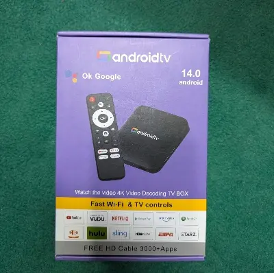 Picture of Android TV Box Android 14 | 8GB RAM 128GB ROM | 4K UHD Streaming Media Player | Amlogic S905L3 | Wi-Fi | Voice Remote