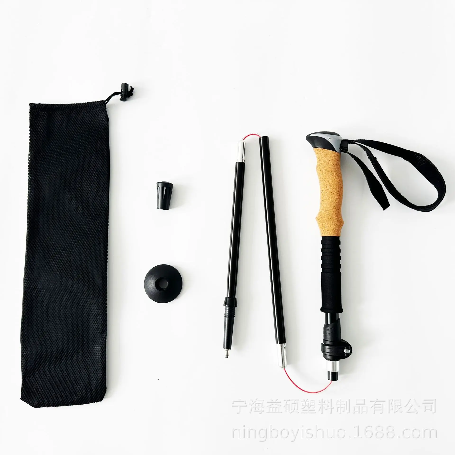 Picture of Black Maker 2701 Adjustable Aluminum Trekking Pole (35-130cm) – Lightweight 290g Hiking Stick