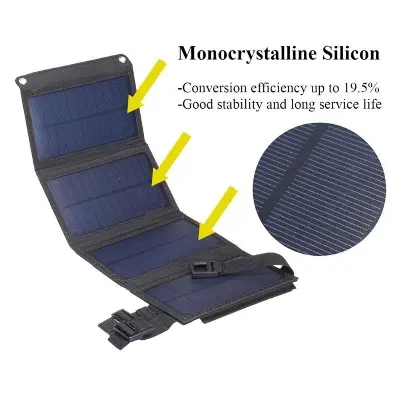 Picture of Portable Solar Panel Charger – Multi-Device Power Bank for Outdoors and Camping