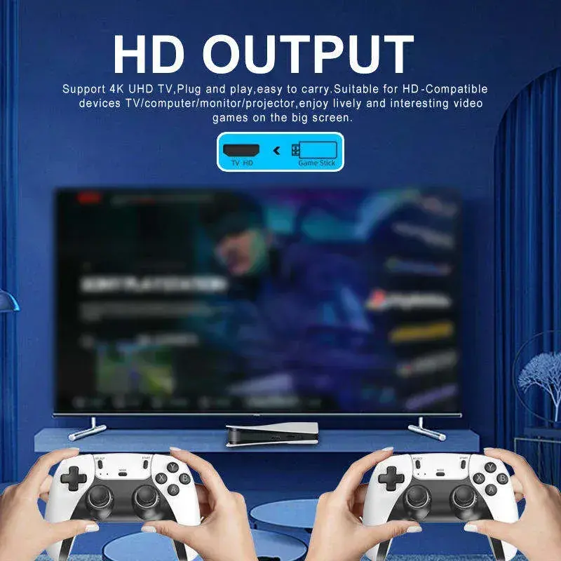 Picture of RS5 4K Game Console 40,000+ Games | 64GB Retro Gaming Stick with Dual Wireless Controllers