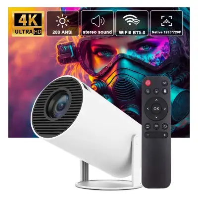 Picture of HY300 Home Theatre WiFi Bluetooth portable Projector Price in Bangleadesh