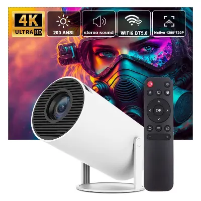 Picture of HY300 Home Theatre WiFi Bluetooth portable Projector Price in Bangleadesh