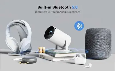 Picture of HY300 Home Theatre WiFi Bluetooth portable Projector Price in Bangleadesh