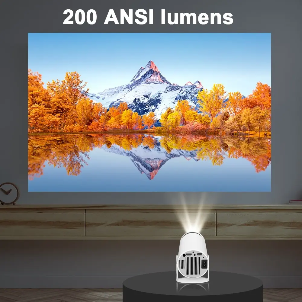 Picture of HY300PRO Android Smart Projector 4K Home Theatre WiFi Bluetooth portable Projector Price in Bangleadesh