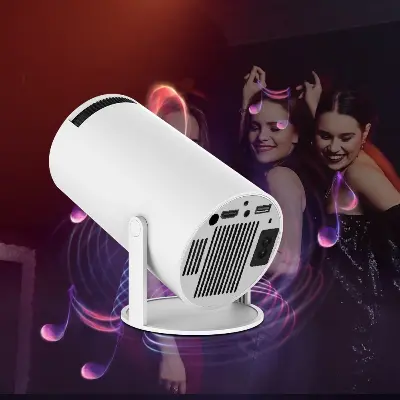 Picture of HY300PRO Android Smart Projector 4K Home Theatre WiFi Bluetooth portable Projector Price in Bangleadesh